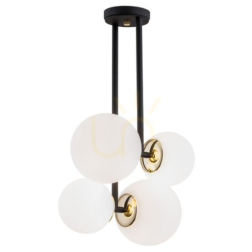 Verifica Pendul Argon Moritz 4xE27 alb-negru alamă, 500 mm, SKU 1739