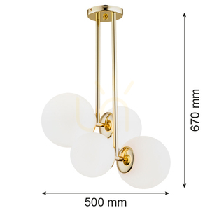 Lampa suspendata ARGON MORITZ, opal mat, alama, 4xE27, SKU 1743 small 4