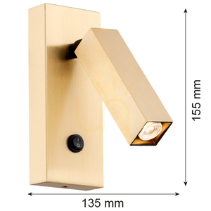 Lampă de perete ARGON ROCK alamă periată 4737 small 2