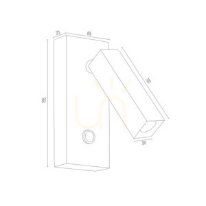 Lampă de perete ARGON ROCK alamă periată 4737 small 3