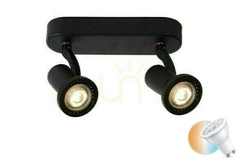 Verifica Spot LED Lucide Jaster 2xGU10 Negru Metal 11903/10/30