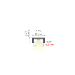 Profil LED 16mm MICRO-PLUS Argint anodizat e6-k1 2m small 3