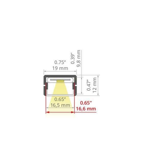 Spectacol LED profil larg SILER Alb lăcuit RAL9010 2m LED profil larg SILER Alb lăcuit RAL9010 2m