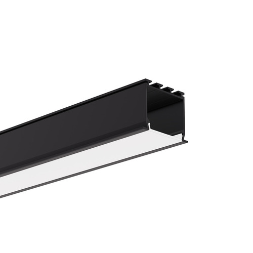 Verifica LED LOKOM profil de aluminiu negru anodizat negru 2m montare încastrată