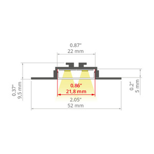 LED OPAC-30 profil de aluminiu anodizat argint 2m small 3