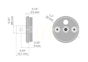 Capac de capăt KLUŚ JAZ-DUO-N-FI-6,5 gri cu orificiu de 6,5 mm small 5
