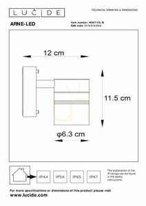Aplica exterior Lucide ARNE-LED inox argintiu GU10 IP44 14867/05/12 small 3
