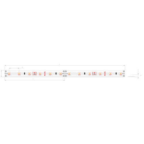 Verifica Bandă LED Kluś K-27-1210-24V 2700 K 4,8 W/m 340 lm/m CRI 90+ 24 V