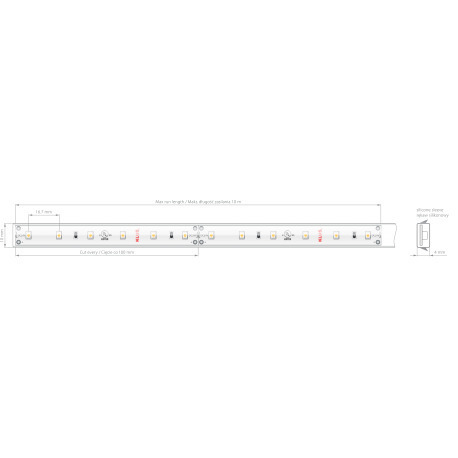 Verifica Bandă LED 8KWP-K-27-1210-24V 4,8W / m