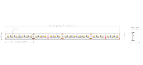 Verifica Bandă LED 8KWP-K-27-1275-24V 14,4W/m