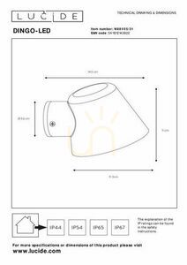 Aplica de perete exterior Lucide Dingo alb GU10 IP44 14881/05/31 small 5