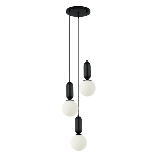 Verifica Lampă suspendată Italux Aldeva neagră 3 becuri E27 PND-02340-3S-BK