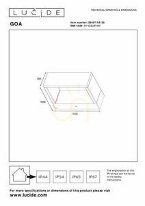 Aplica exterior Lucide GOA LED 6W antracit IP54 28857/06/30 small 6
