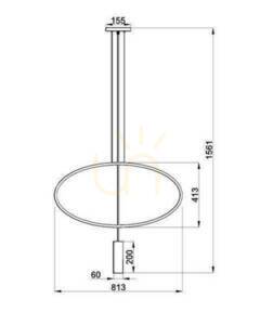 Lampă suspendată HOLAR 1 negru Thoro small 9
