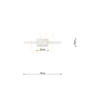 Lampă suspendată RIO 78 negru 4000K Thoro small 8