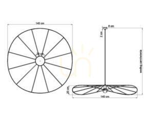Lampă suspendată ESKOLA 140 negru Thoro small 8