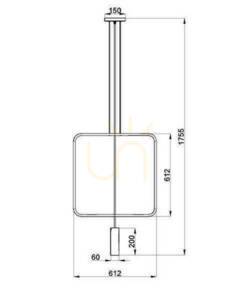 Lampă suspendată RANA 1 negru Thoro small 9