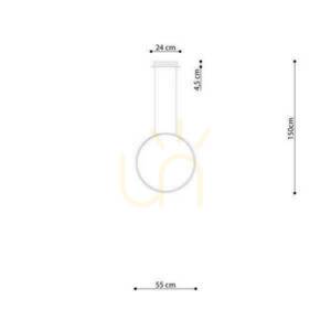 Lampă suspendată RIO 55 negru 3000K Thoro small 9