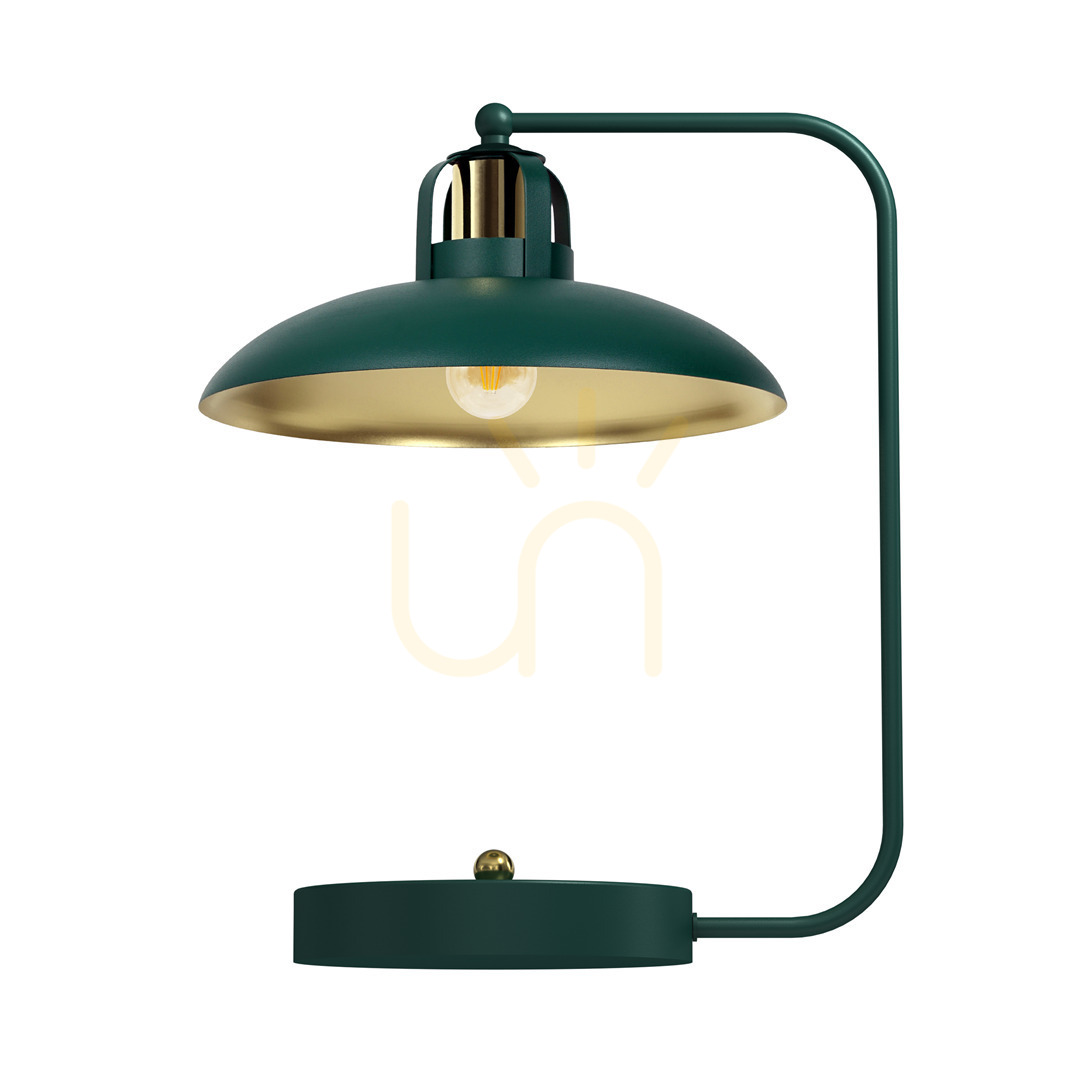 Lampa de birou verde Felix Green / Aur 1x E27