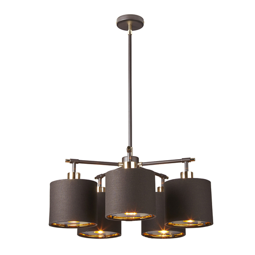 Verifica Candelabru Balance cu 5 lumini - maro și alamă lustruită Elstead