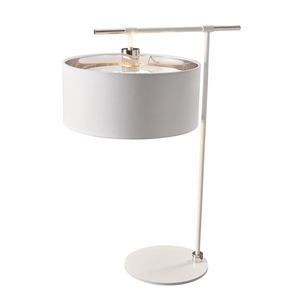 Lampă de masă Balance cu 1 lumină - alb și nichel lustruit Elstead small 0
