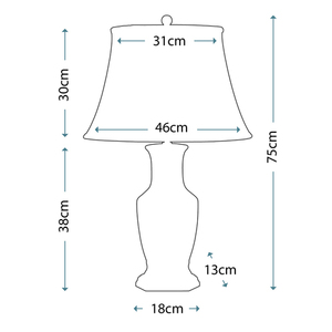 Lampă de masă albastră Hex cu 1 lumină Elstead small 5