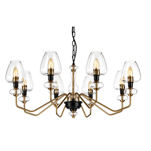 Candelabru Armand cu 8 lumini - alamă învechită Elstead small 1