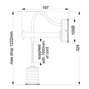Lampă de perete Douille cu 1 lumină - Nichel lustruit Elstead small 3