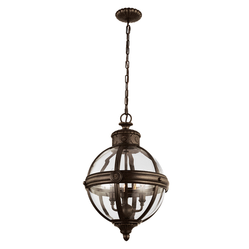 Verifica Candelabru cu pandantiv Adams cu 3 lumini - British Bronze Elstead