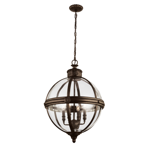 Verifica Candelabru cu pandantiv Adams cu 4 lumini - British Bronze Elstead