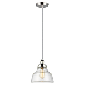 Pandantiv Baskin cu 1 lumină - Nichel lustruit Elstead small 0
