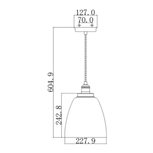 Pandantiv Baskin cu 1 lumină - Nichel lustruit Elstead small 4