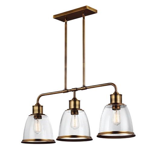 Verifica Candelabru Hobson cu 3 lumini, alamă învechită Elstead