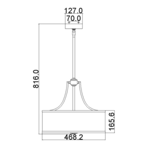 Elstead Prospect Park 4 Light Uplight Uplight Pendant Lamp. small 5