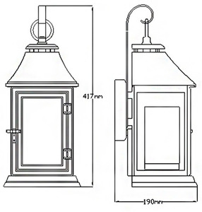 Lantern mic de perete Shepherd 1 Lumină Elstead small 3