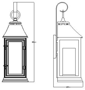 Lanterna de perete extra mare Shepherd cu 1 lumină Elstead small 1