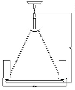 Dakota 6 candelabru Elstead small 1
