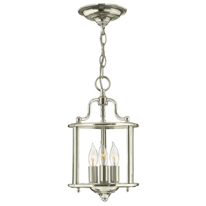 Lampă cu pandantiv mic Gentry 3 - nichel lustruit Elstead small 0