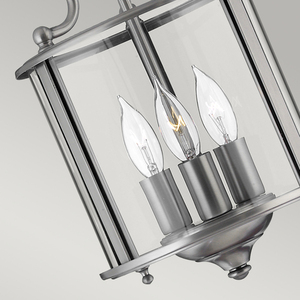 Lampă cu pandantiv mic Gentry cu 3 lumini - Pewter Elstead small 3
