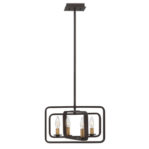 Candelabru cu pandantiv Quentin cu 4 lumini Elstead small 0