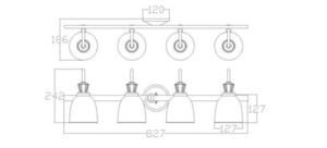 Aplica de perete Cora cu 4 lumini Elstead small 4