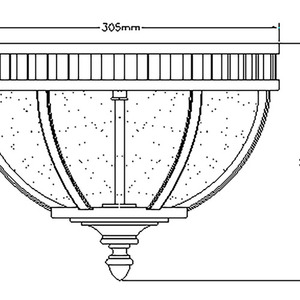 Plafonul Halleron cu 3 lumini Elstead small 1