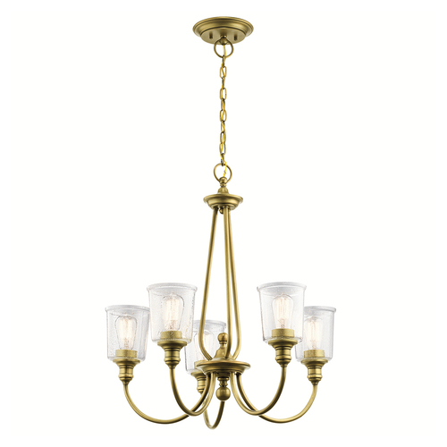 Verifica Candelabru Waverly cu 5 lumini - Alama naturala Elstead