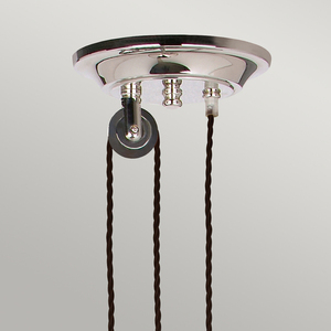 Provence 1 Light Rise and Fall Pendant Lamp - nichel lustruit Elstead small 2