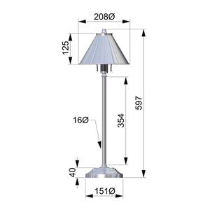 Lampă Provence cu 1 lumină - Nichel lustruit Elstead small 3