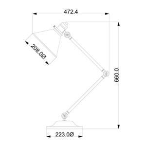 Lampă de masă Provence cu 1 lumină - Nichel lustruit Elstead small 5