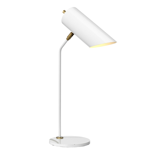 Verifica Lampă de masă Quinto cu 1 lumină - alamă învechită albă Elstead