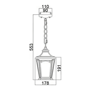 Lantern mic Bedford cu 1 lumină Elstead small 4