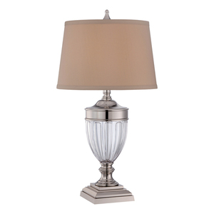 Lampă de masă Dennison cu 1 lumină - Nichel lustruit Elstead small 0
