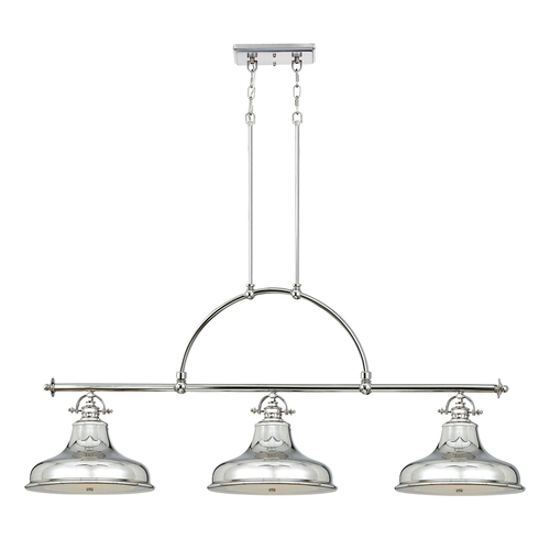 Verifica Emery 3 Light Island Pendant Lamp - Imperial Silver Elstead.